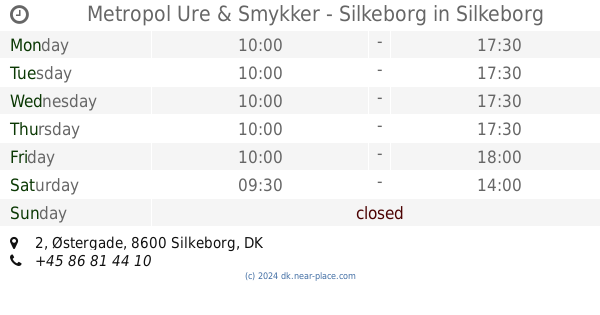 opening times, Silkeborg, contacts